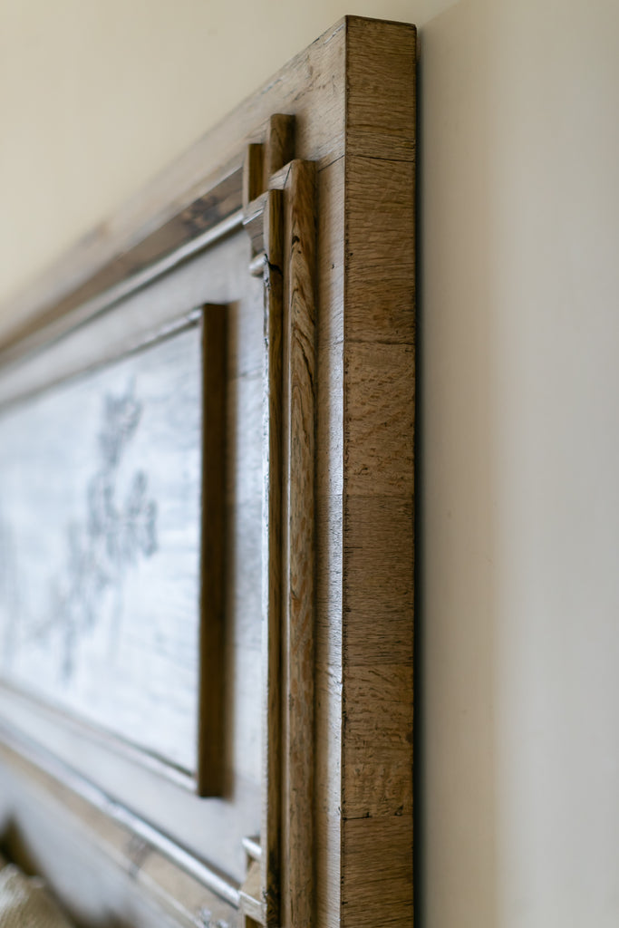 Detail on Solid Oak Headboard